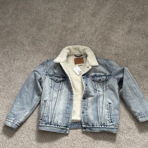 Levi's Light Blue Denim Jacket with Sherpa Collar